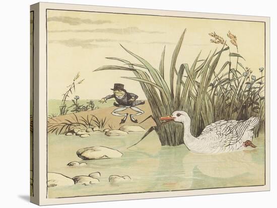 "A Frog He Would A-Wooing Go" 1 of 4-Randolph Caldecott-Stretched Canvas