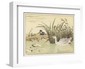 "A Frog He Would A-Wooing Go" 1 of 4-Randolph Caldecott-Framed Art Print