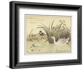 "A Frog He Would A-Wooing Go" 1 of 4-Randolph Caldecott-Framed Art Print