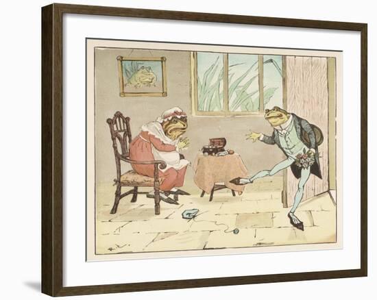 "A Frog He Would A-Wooing Go" 2 of 4-Randolph Caldecott-Framed Art Print