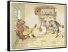 "A Frog He Would A-Wooing Go" 3 of 4-Randolph Caldecott-Framed Stretched Canvas