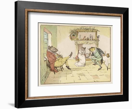 "A Frog He Would A-Wooing Go" 3 of 4-Randolph Caldecott-Framed Art Print