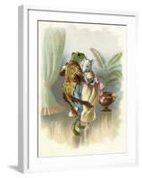 A Frog He Would a Wooing Go, Children's Book Illustration-null-Framed Giclee Print