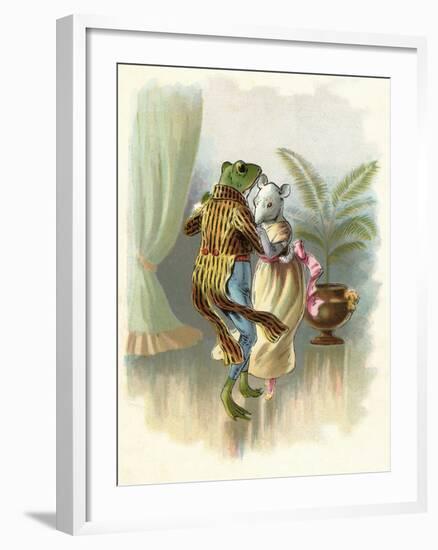 A Frog He Would a Wooing Go, Children's Book Illustration-null-Framed Giclee Print