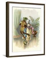 A Frog He Would a Wooing Go, Children's Book Illustration-null-Framed Giclee Print