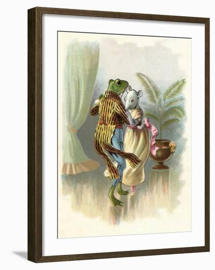 A Frog He Would a Wooing Go, Children's Book Illustration-null-Framed Giclee Print