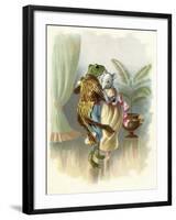 A Frog He Would a Wooing Go, Children's Book Illustration-null-Framed Giclee Print