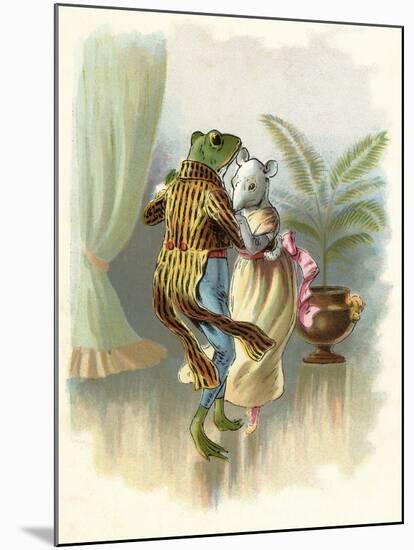 A Frog He Would a Wooing Go, Children's Book Illustration-null-Mounted Giclee Print