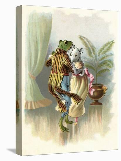 A Frog He Would a Wooing Go, Children's Book Illustration-null-Stretched Canvas