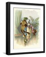 A Frog He Would a Wooing Go, Children's Book Illustration-null-Framed Giclee Print