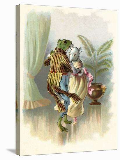 A Frog He Would a Wooing Go, Children's Book Illustration-null-Stretched Canvas