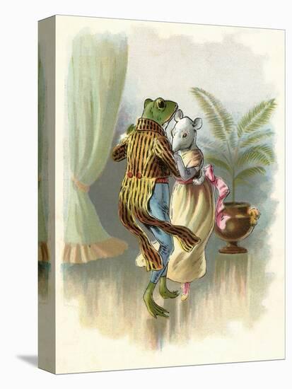 A Frog He Would a Wooing Go, Children's Book Illustration-null-Stretched Canvas