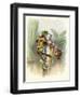 A Frog He Would a Wooing Go, Children's Book Illustration-null-Framed Giclee Print