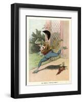 A Frog He Would a Wooing Go, Children's Book Illustration-null-Framed Premium Giclee Print