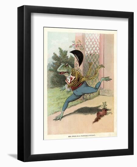 A Frog He Would a Wooing Go, Children's Book Illustration-null-Framed Premium Giclee Print