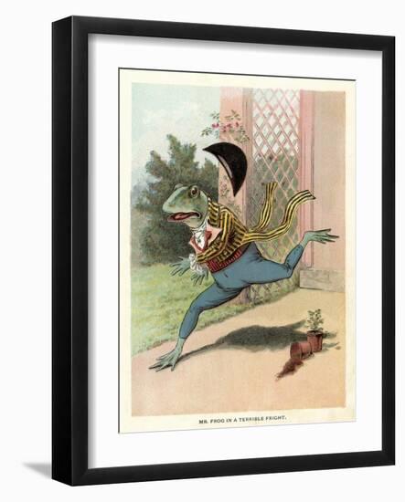 A Frog He Would a Wooing Go, Children's Book Illustration-null-Framed Giclee Print