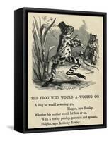 A Frog He Would A-Wooing Go-T. Dalziel-Framed Stretched Canvas