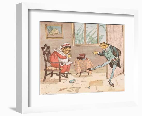 A Frog He Would a Wooing Go-Randolph Caldecott-Framed Giclee Print