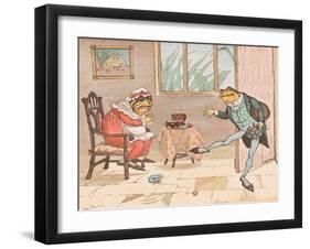 A Frog He Would a Wooing Go-Randolph Caldecott-Framed Giclee Print