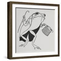 A Frog Wearing Top Hat and Tails, Carrying a Cane-Arthur Rackham-Framed Giclee Print