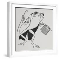 A Frog Wearing Top Hat and Tails, Carrying a Cane-Arthur Rackham-Framed Giclee Print