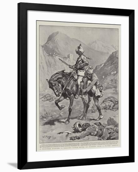 A Frontier Episode, a Gallant Sowar Saves an Officer from a Waziri Ambush-William T. Maud-Framed Giclee Print