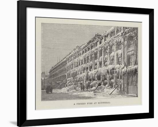 A Frozen Fire at Montreal-null-Framed Giclee Print