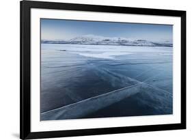 A Frozen Lake, So Clear its Possible to See Through the Ice, Near Absiko, Sweden-David Clapp-Framed Photographic Print