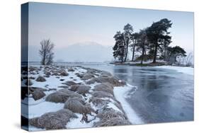 A Frozen Loch Tull at the Start of a New Day-Stephen Taylor-Stretched Canvas