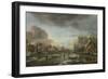 A Frozen River by a Town at Evening, Ca 1665-Aert van der Neer-Framed Giclee Print