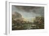 A Frozen River by a Town at Evening, Ca 1665-Aert van der Neer-Framed Giclee Print