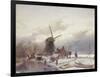 A Frozen River Landscape with a Windmill-Sir Lawrence Alma-Tadema-Framed Giclee Print