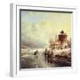 A Frozen River-Jan Jacob Spohler-Framed Giclee Print