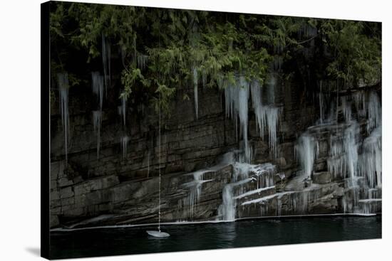 A Frozen Rope Swing on the South Fork of the Skykomish River of Washington-Steven Gnam-Stretched Canvas