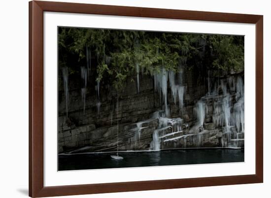 A Frozen Rope Swing on the South Fork of the Skykomish River of Washington-Steven Gnam-Framed Photographic Print