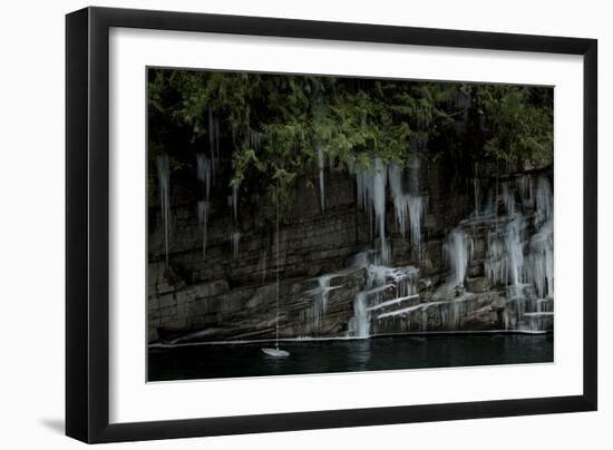 A Frozen Rope Swing on the South Fork of the Skykomish River of Washington-Steven Gnam-Framed Photographic Print