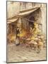 A Fruit Stall at the Base of the Campanile, San Giovanni Elemosinario, Near the rialto, Venice-Helen Allingham-Mounted Giclee Print