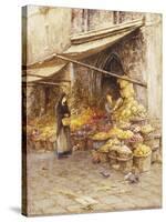 A Fruit Stall at the Base of the Campanile, San Giovanni Elemosinario, Near the rialto, Venice-Helen Allingham-Stretched Canvas