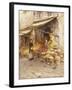 A Fruit Stall at the Base of the Campanile, San Giovanni Elemosinario, Near the rialto, Venice-Helen Allingham-Framed Giclee Print