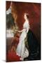 A Full Length Portrait of Empress Eugenie (1826-1920)-Franz Xaver Winterhalter-Mounted Giclee Print