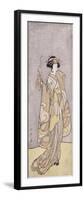 A Full-Length Portrait of the Actor Ichikawa Monnosuke II in a Female Role Holding an Incense Burne-Katsukawa Shunsho-Framed Giclee Print