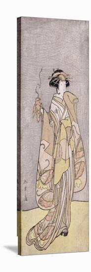 A Full-Length Portrait of the Actor Ichikawa Monnosuke II-Chokosai Eisho-Stretched Canvas