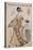 A Full Length Portrait of the Courtesan Somenosuke Accompanied by Two Kamuro-Chokosai Eisho-Stretched Canvas