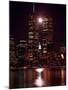 A Full Moon Rises Between New York's Twin Towers for the Second Time This Month-null-Mounted Premium Photographic Print