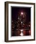 A Full Moon Rises Between New York's Twin Towers for the Second Time This Month-null-Framed Premium Photographic Print