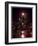 A Full Moon Rises Between New York's Twin Towers for the Second Time This Month-null-Framed Premium Photographic Print