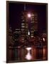 A Full Moon Rises Between New York's Twin Towers for the Second Time This Month-null-Framed Photographic Print