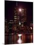 A Full Moon Rises Between New York's Twin Towers for the Second Time This Month-null-Mounted Photographic Print