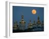 A Full Moon Rises in the Night Sky During a Lunar Eclipse-null-Framed Photographic Print