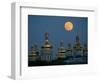 A Full Moon Rises in the Night Sky During a Lunar Eclipse-null-Framed Photographic Print